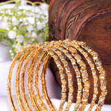 THE EXQUISITE GOLD POLISHED BANGLES - 6 PIECES