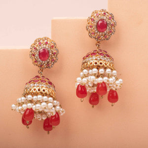 Naurattan Jhumka Earring