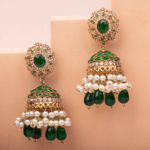 Naurattan Jhumka Earring