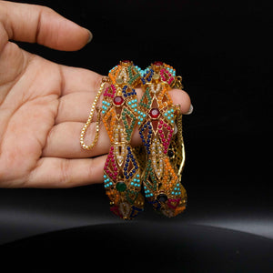 Naurattan Jadau Bangles