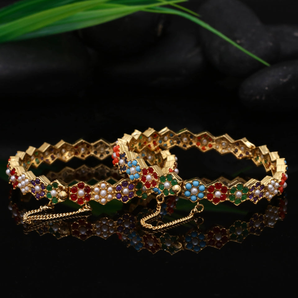 Zircon Flower Bangle