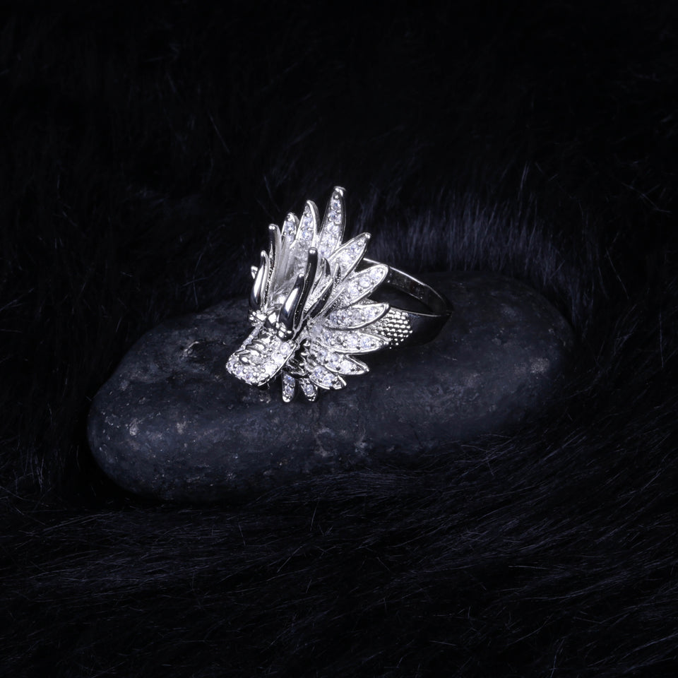 Flying Dragon Silver Ring