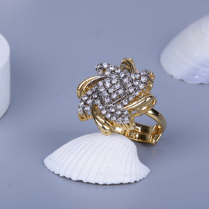 Gold Plated Floral Ring