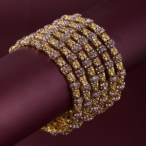 HIGH QUALITY DAZZLING BANGLES- 6 PIECES