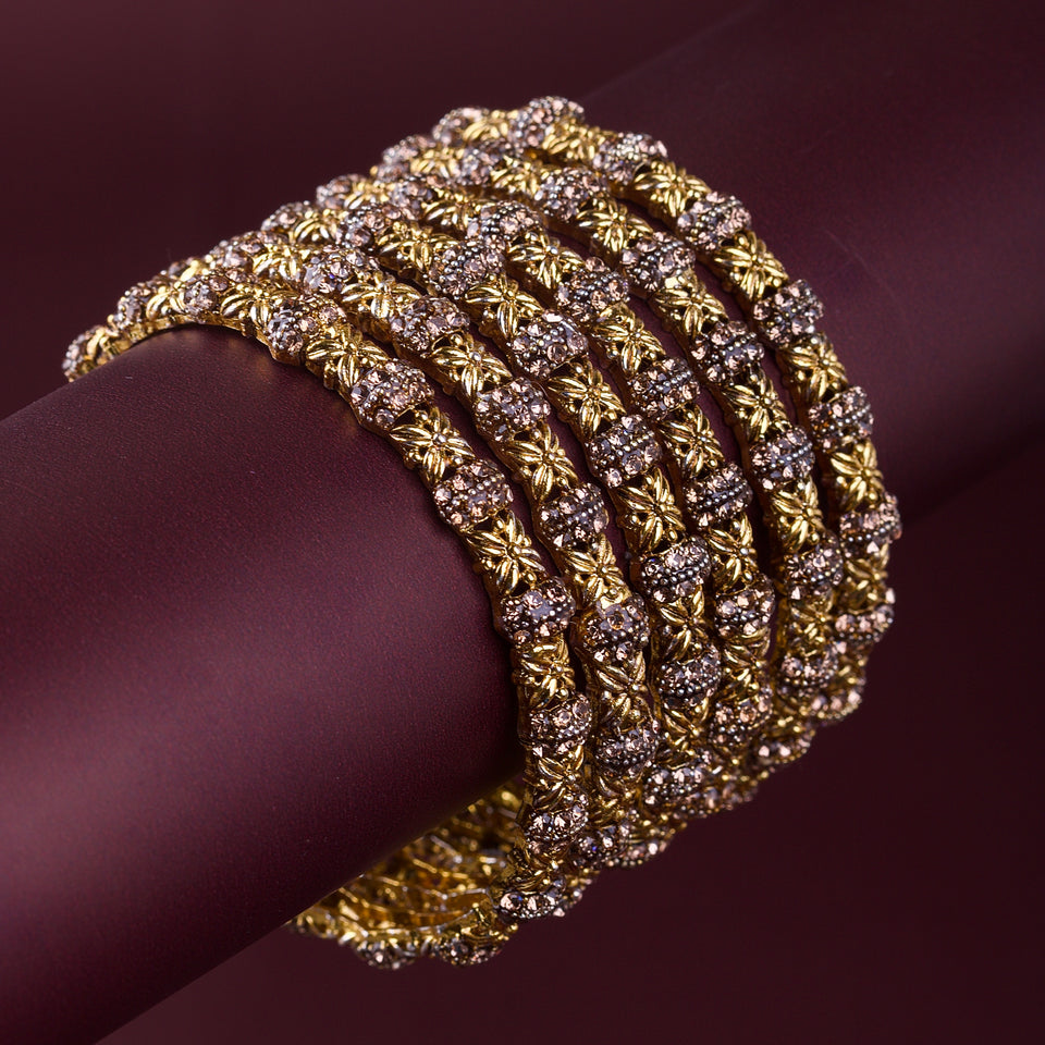 HIGH QUALITY DAZZLING BANGLES- 6 PIECES