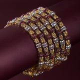 HIGH QUALITY DAZZLING BANGLES- 6 PIECES